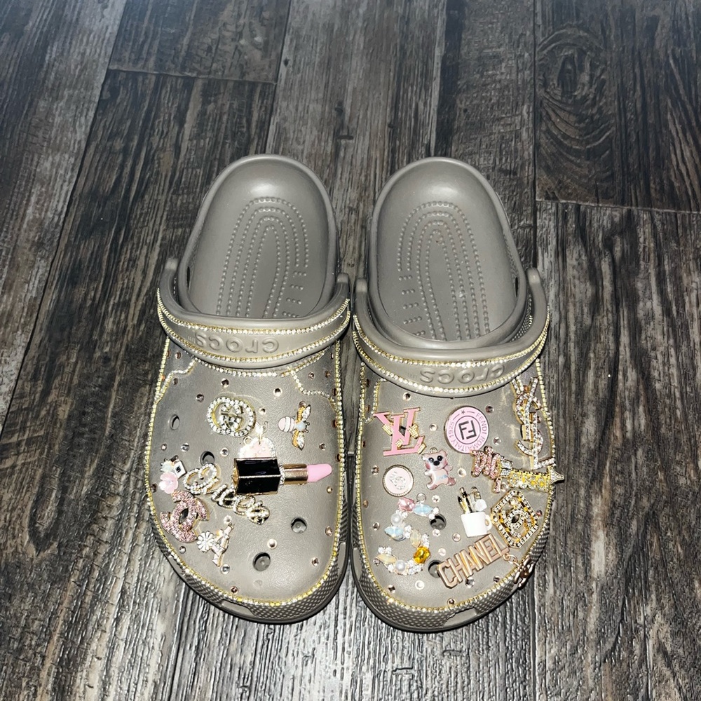 Custom crocs for sale, worn once